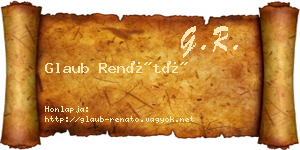 Glaub Renátó névjegykártya